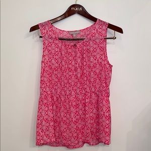 Pink, Silky Banana Republic Peplum Top